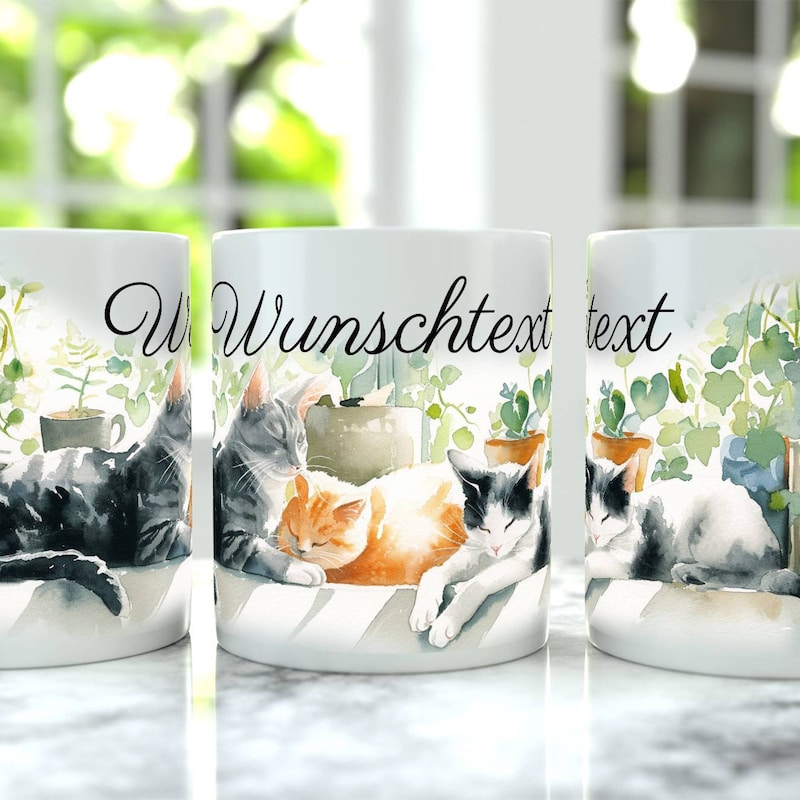 Spannende Tasse Mit Katzenmotiv Ebenbild