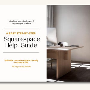 Squarespace Help Guide for Clients | Canva Template | Web Designer Offboarding Kit | Unbranded| Squarespace Support PDF | Updated 2025