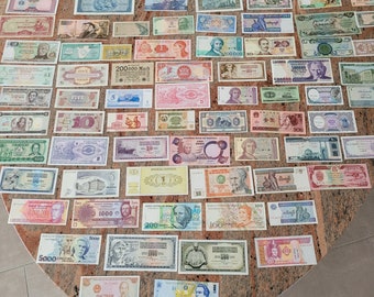 Lot de 70 billets de Banque - Bel état - Idéal pour collection