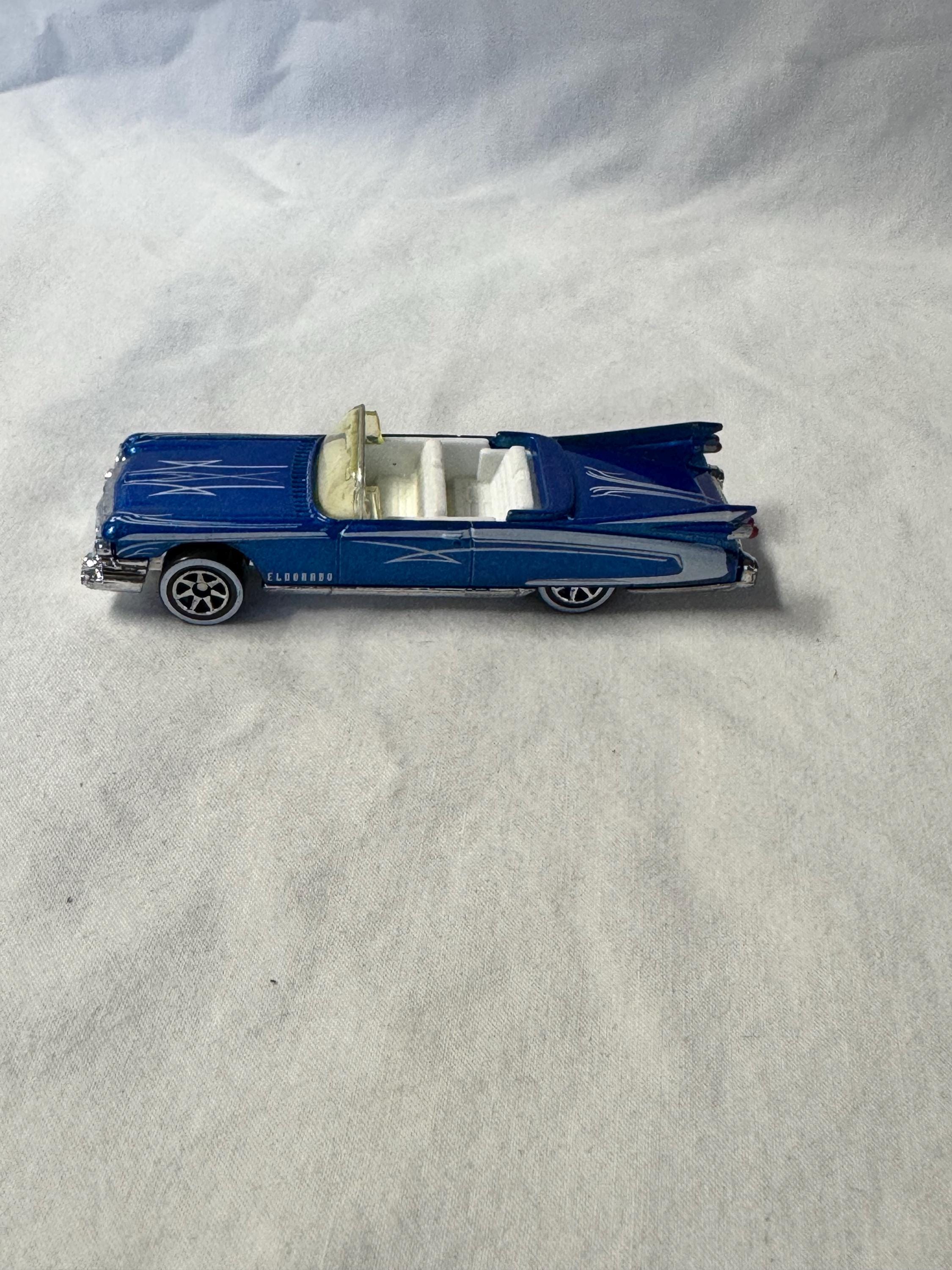1989 Hot Wheels 1959 Blue Cadillac Eldorado Convertible 1:64 Die