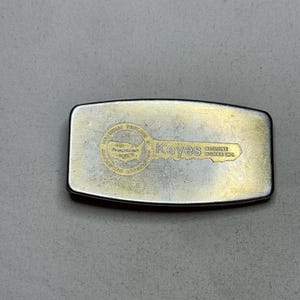Vintage ZIPPO Gold Tone Stainless Steel Money Clip w/ Pocket Knife & File- Keyes Machine Works, Inc. National Tooling Machining