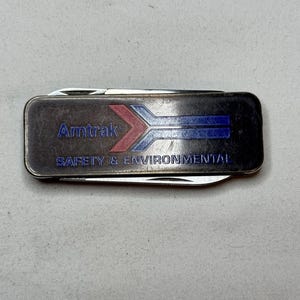 Vintage ZIPPO Stainless Steel Money Clip w/ Multi-Tool Pocket Knife File Scissors- AMTRACK