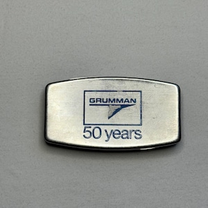 Vintage ZIPPO Stainless Steel Money Clip w/ Pocket Knife & File- Grumman 50 Years