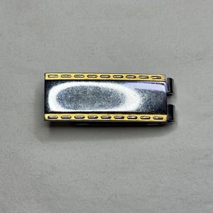 Vintage Colibri Gold Tone & Silver Stainless Steel Money Clip- CAN BE ENGRAVED