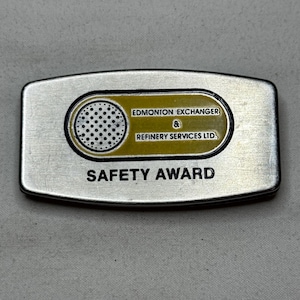 Vintage ZIPPO Stainless Steel Money Clip w/ Pocket Knife File- Edmonton Exchanger & Refinery, Safety Award