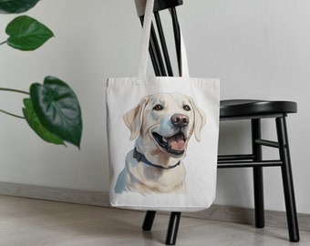 Labrador Retriever Dog Tote Bag, regalo perfecto para el amante del labrador, papá mamá de laboratorio, dueño de labrador, persona de perro, gente de perros, regalo de los amantes de los perros,