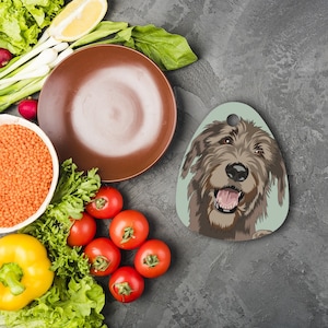 Irish Wolfhound Sublimation Glass Cutting Board, chopping board, gift for Irish Wolfhound Lover, Irish Wolfhound owner