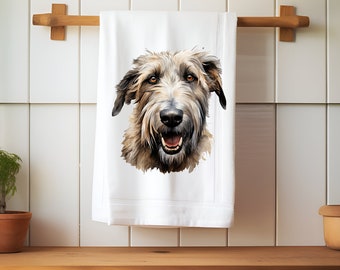 Irish Wolfhound Tea Towel, Gift For Irish Wolfhound Lover, Irish Wolfhound Kitchen Towel, Wolfhound Home Decor, Wolfie Gifts, Wolfhound Dogs