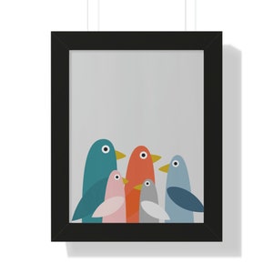 Colorful Penguin Nursery Wall Art, Penguin Print for Nursery, Penguin Decor, Vertical Poster, Nursery Art