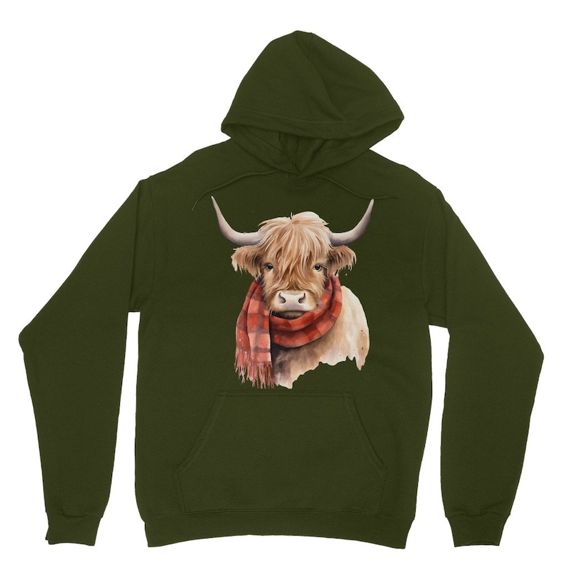 Highland Cow Hoodie, Western Sweatshirt, Country Hoodie, Cow lover, Highland Cow Shirt, Farm Hoodie, Western Clothes, Cows, Cute Cow Top image 4