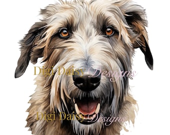 Irish Wolfhound High Quality Gloss Vinyl Sticker Laptop Water Bottle Sticker, gift for Irish Wolfhound Lover Irish Wolfhound Mum Dad Sticker