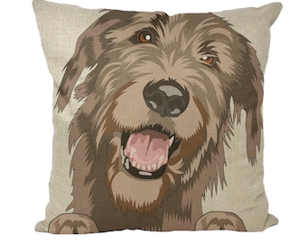 Irish Wolfhound Throw Pillow with Insert, Irish Wolfhound Lover, Irish Wolfhound Mom, Gift For Irish Wolfhound Parent