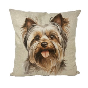 Yorkshire Terrier Throw Pillow Cover, Yorkshire Terrier Dogs, Gift for Yorkie Lover, Yorkshire Terrier Cushion Cover Yorkie Mum Gift For Her
