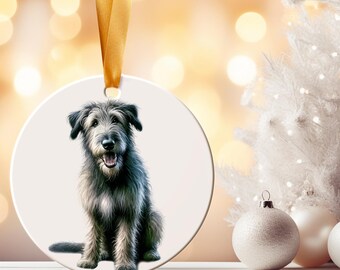 Irish Wolfhound Ceramic Ornament, Irish Wolfhound Christmas Bauble, Perfect gift for Irish Wolfhound Lover Wolfhound Mom, Dad Wolfhound Dogs