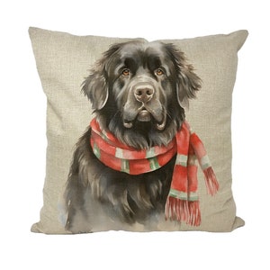 Watercolour Newfoundland Dog Throw Cushion - Perfect Gift for Newfoundland Dog Lovers, Gift For Her, Newfy Mom
