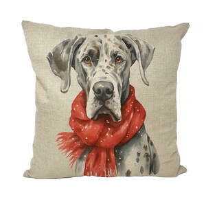 Great Dane Throw Pillow with Insert, Great Dane Lover, Great Dane Home Decor, Perfect Gift For Great Dane Mom