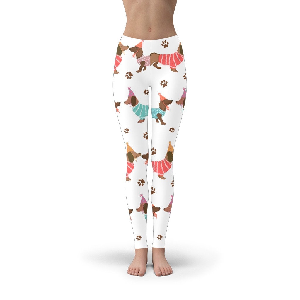 Dachshund christmas leggings best sale