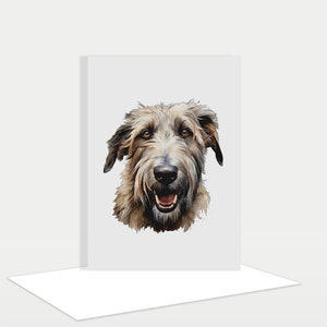 Irish Wolfhound Greeting Card, Blank - Use For Any Occasion, Irish Wolfhound Dog Gift, Dog Lover Greeting Card Irish Wolfhound Birthday Card