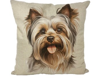 Yorkshire Terrier Throw Pillow con inserto, regalo perfecto para el amante de Yorkshire Terrier, Yorkie Home Decor, Yorkie mamá papá, regalo de amante de los perros