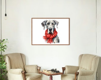 Great Dane Watercolour Wall Plaque, Great Dane Wall Art, Perfect gift for Great Dane Lover,