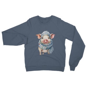 Adorable Piglet Sweatshirt perfect gift for pig lover gift for her him animal lover cute piglet farming crewneck pig mom dad Pig In a scarf
