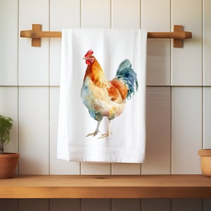 Helles Aquarell Huhn Geschirrtuch, Geschenk für Hühner-Liebhaber, Landwirtschaft Wohnkultur, Huhn Küchentuch, Einweihungsparty Geschenk für sie, Bauernhaus