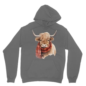 Highland Cow Hoodie, Western Sweatshirt, Country Hoodie, Cow lover, Highland Cow Shirt, Farm Hoodie, Western Clothes, Cows, Cute Cow Top image 3