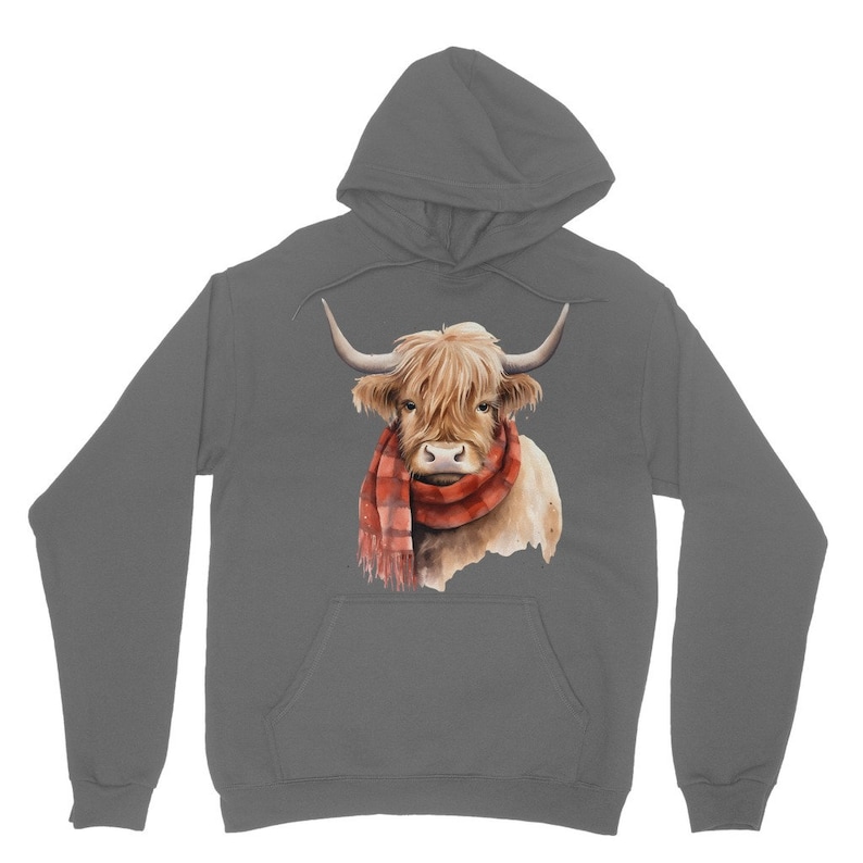 Highland Cow Hoodie, Western Sweatshirt, Country Hoodie, Cow lover, Highland Cow Shirt, Farm Hoodie, Western Clothes, Cows, Cute Cow Top image 3