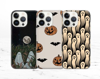 Spooky Phone Case Haloween Cover for iPhone 15Pro, 14, 13, 12, 11, Google Pixel 8, 7A, 6A, Samsung Galaxy S24 Ultra, S23fe, A05, A55, A35