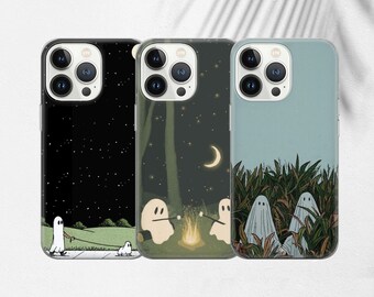 Ghost Phone Case Soul Cover for iPhone 15Pro, 14, 13, 12, 11, Google Pixel 8, 7A, 6A, Samsung Galaxy S24 Ultra, S23fe, A05, A55, A35