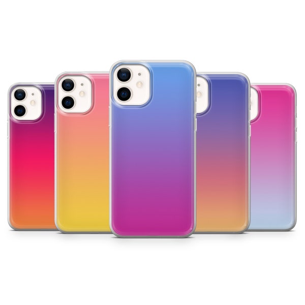 Gradient Phone Case Ombre Style Case for iPhone 15 14 13 12 XR SE, Samsung Galaxy S24 S23 FE S22 A54 A14 A25, Pixel 8A 8Pro 7A 6A
