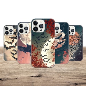 Vampire Phone Case Lunar Cover for iPhone 16 Pro, 15, 14, 13, 12, 11, Google Pixel 9, 8, 7A, 6A, Samsung Galaxy S24 Ultra, S23fe, A05 A55 A3