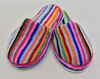 Pantuflas con pompón, Pantuflas de baño, Pantuflas de algodón para casa, Regalos personalizados, Pantuflas unisex, Pantuflas de toalla, Pantuflas mullidas, Regalos personalizados