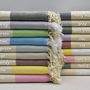 Personalized Towel, Turkish Towel, Bridesmaid Gifts, Bath Towel, Beach Towel 40 x 70 inch Hammam Towel, Bachelorette Party Towel, Pool Towel