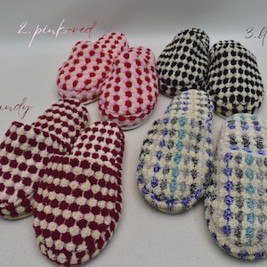 Cotton slipper, Fluffy slipper, House slipper, Cozy slippers for home, Personalized gifts, Unisex slipper, Christmas gift slipper