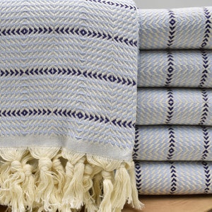 Turkey Peshtemal, Beach Towel, Organic Cotton Towel, Bath Towel, 40 x 70 inch Personalized Towel, Pool Towel, Turkish Towel, t.navy, CZELF