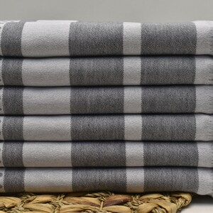 Holiday Towel, Beach Peshtemal, Sauna Towel, Bathroom Towel, 40 x 70 inch Hammam Towel, Pool Towel, Turkey Towel, Spa Towel, Gray, Benekli