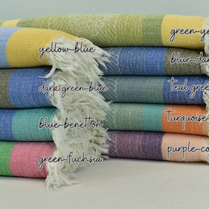 Turkish Peshtemal, Personalized Gift Towel, Organic Cotton Towel, Bath Towel, Bridesmaid Gift Towel, 32 x 64 inch Pool Towel, Shower Towel