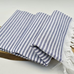 Striped Towel, Turkish Towel, Bath Towel, Personalized Gift, Beach Towel, 38 x 70 inch Pool Towel, Hammam Towel, Sauna Towel, navy, Incbk