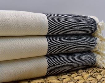 Turkish Bedspread, Cotton Throw, Bed Cover, Picnic Blanket Cozy Blanket 80 x 92 inch Personalized Gift Blanket, House Gifts,  P/Salkım