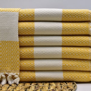 Turkish Peshkir, Hand Towel, Face Towel, Dish Towel, House Gifts, Dishcloth, 16 x 38 inch Wash Cloths, Kitchen Towel, mustard, ER0S|Pshkr