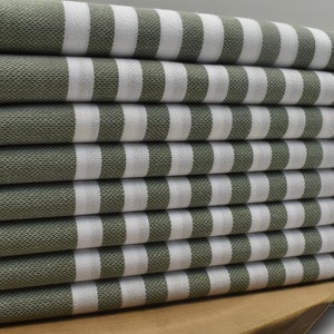 Striped Towel, Sauna Towel, Turkish Towel, Beach Towel, Wedding Towel, 40 x 70 inch Bath Towel, Pool Towel, Hammam Towel, moss, @merican
