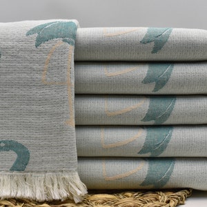 Beach Towel, Shower Towel, Turkish Bath Towel, Personalized Gift Towel, 38 x 68 inch Towel, Hammam Towel, Sauna Towel, emerald, Flamingo