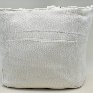 White Tote Bag, Swimming bag, Picnic Bag, Shoulder Bag, Beach Tote Bag, Pool Bag, Vacation Bag, Shopping Bag, 16 x 22 inch Day Bag, TB/ 153