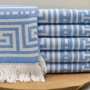 Bridesmaid Gift Towel, Turkish Peshtemal, Personalized Towel, 40 x 70 inch Bath Towel, Bachelorette Towel, Beach Towel, cerulean, Pcman Jkar