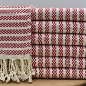 Wholesale Towel, Turkish Bulk Towel, Bath Towel, Turkey Towel, Beach Towel, Cotton Towel, 40 x 70 inch Hammam Towel, Sauna Towel, red, Ptek