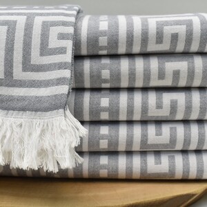 Sand Free Beach Towel, Turkish Towel, Bath Towel, Organic Cotton Towel, Wedding Towel, 40 x 70 inch Spa Towel, Pool Towel, silver Pcman Jkar