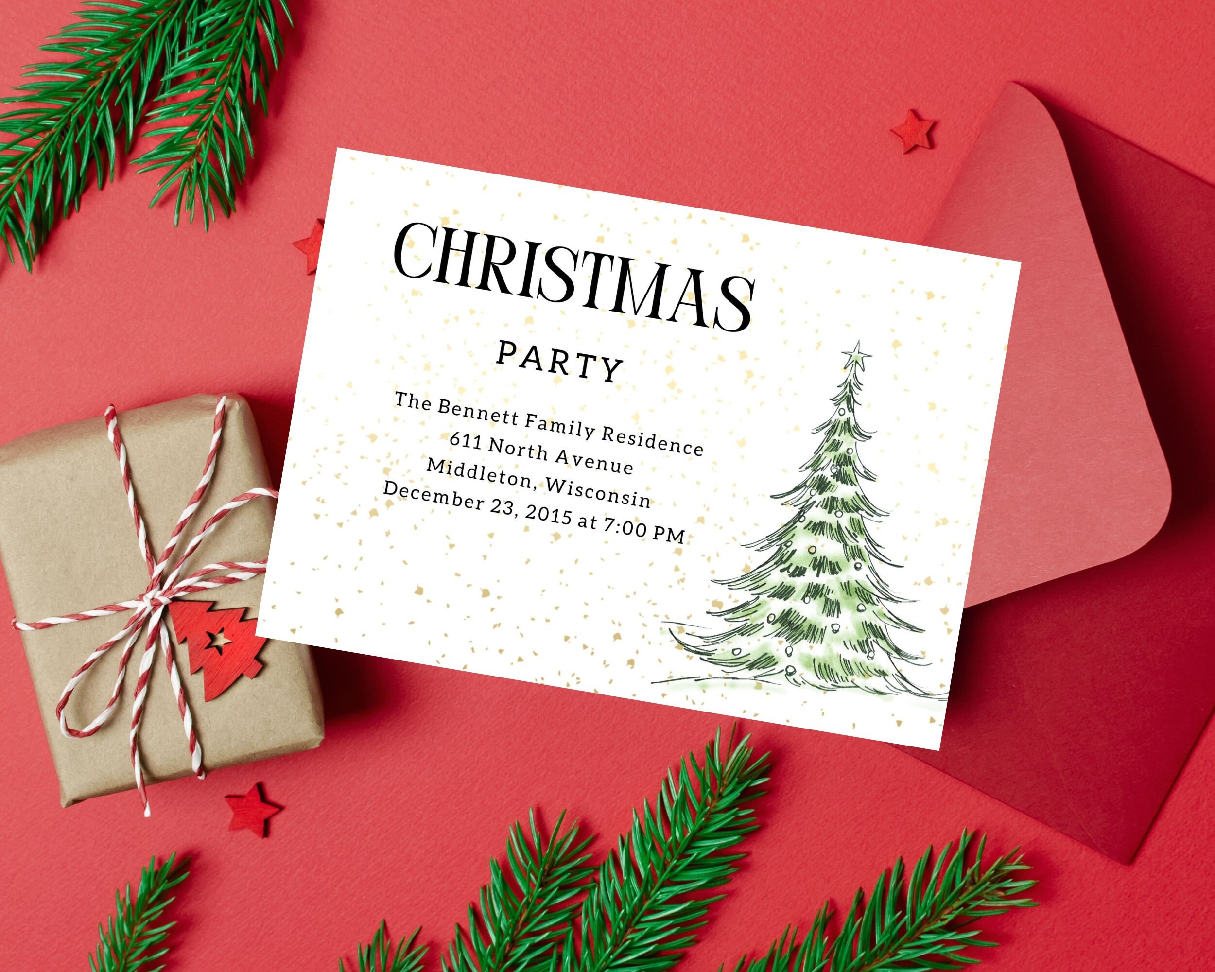 Christmas Party Printable Invitation Holiday Party Instant - Etsy Canada