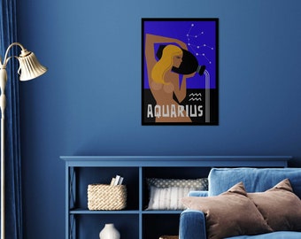 Aquarius Zodiac Art Print