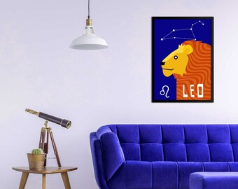 Leo Zodiac Art Print